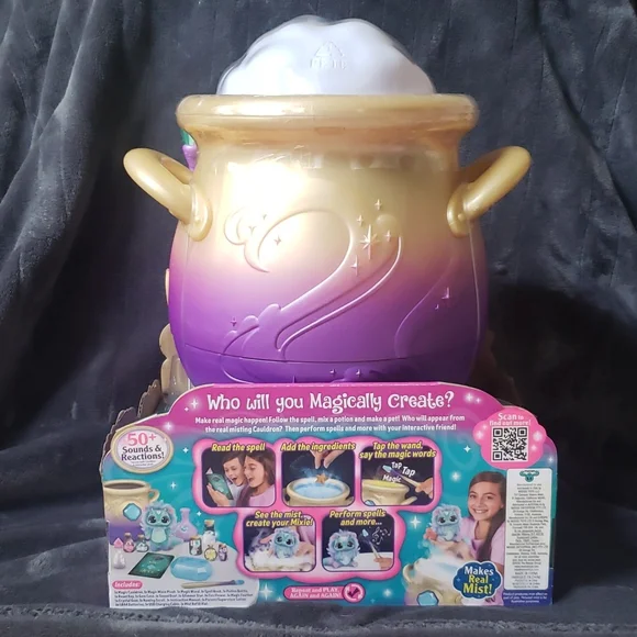 Magic Mixies Magical Misting Cauldron W/ Interactive Toy- Blue - Picture 2 of 3